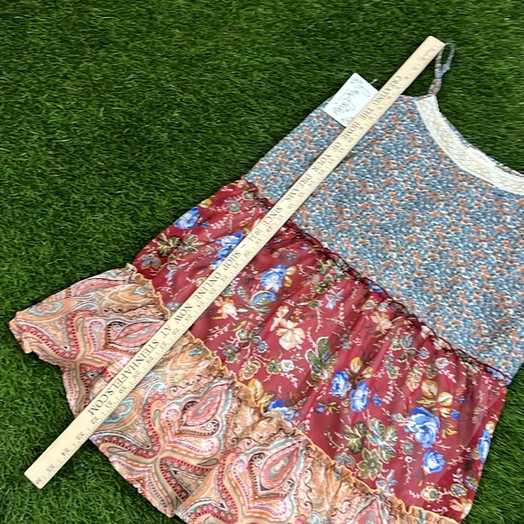 Umgee Lace Trim Tiered Dress - Picture 2 of 4